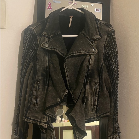 Free People Jackets & Blazers - Free people - Women's Black Distressed Jacket